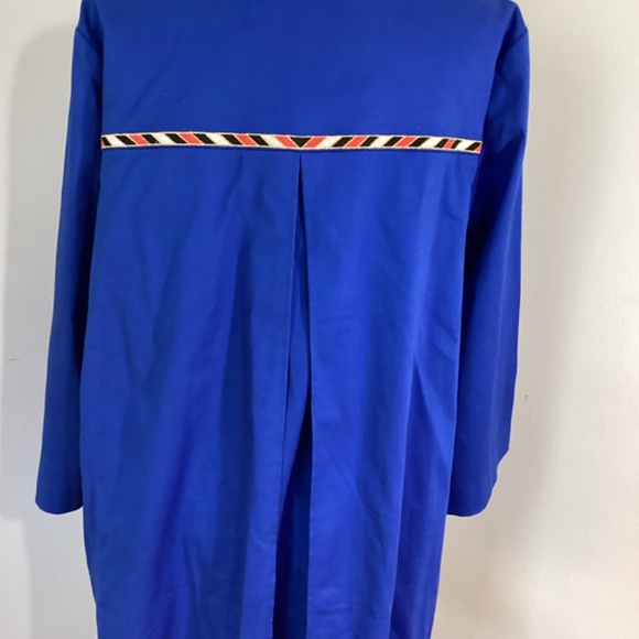 NWT VINTAGE BOB MACKIE WEARABLE ART PLUS 1X BLUE SUMMER COAT JACKET FEST… - Picture 4 of 12